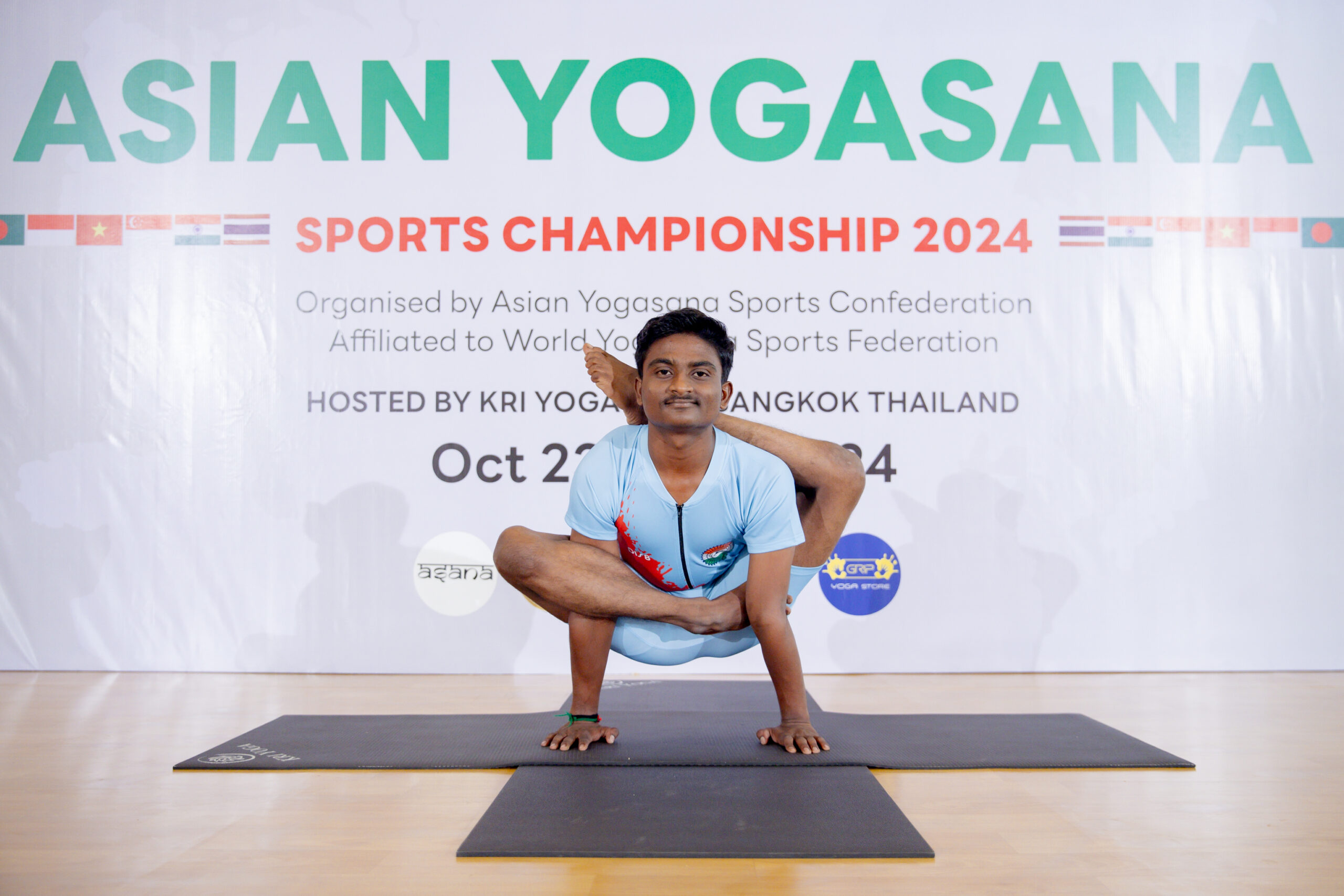 Omkarasana By Senior Male Champion in Asian Yogasana Sports Championship 2024